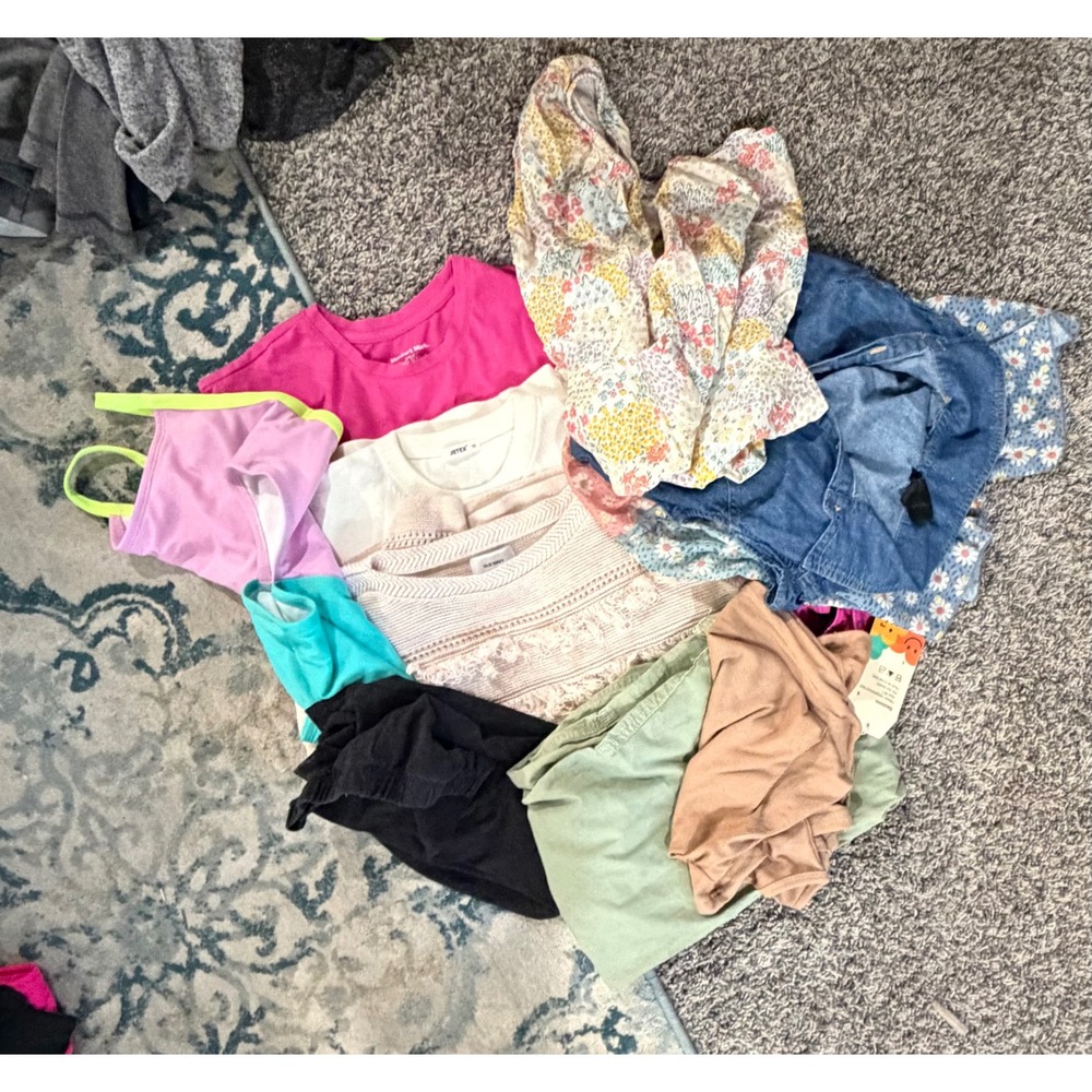 Girls Clothing Bundle Size 10 12 Old Navy Cat & Jack Sweaters Swimwear Lot 10pc
